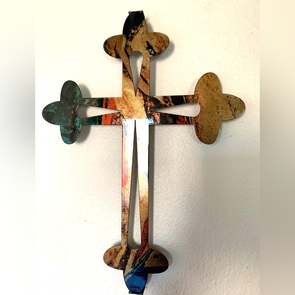 Metal art crucifix Wall Hanging Metal Art‎ Decor - Picture 1 of 7